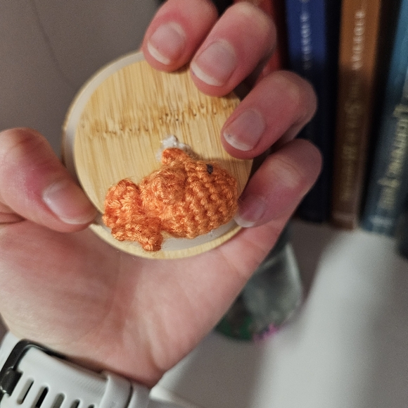 Crochet Golfish in Upcycled Jar - Picture 4 of 7
